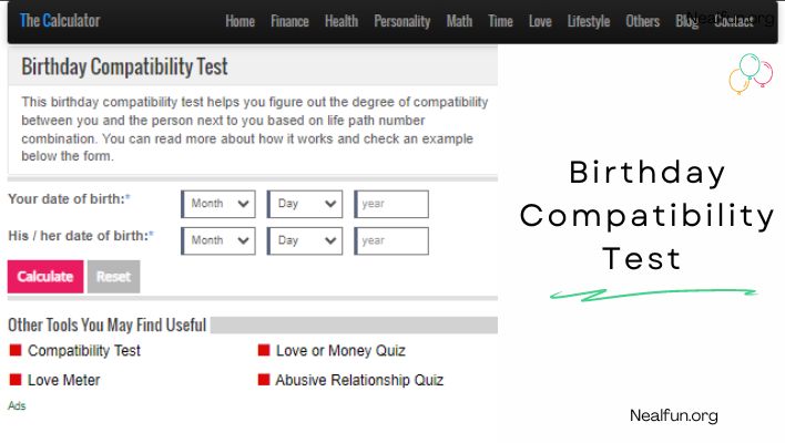 Birthday Compatibility Test