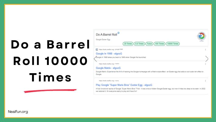 Do a Barrel Roll 10000 Times